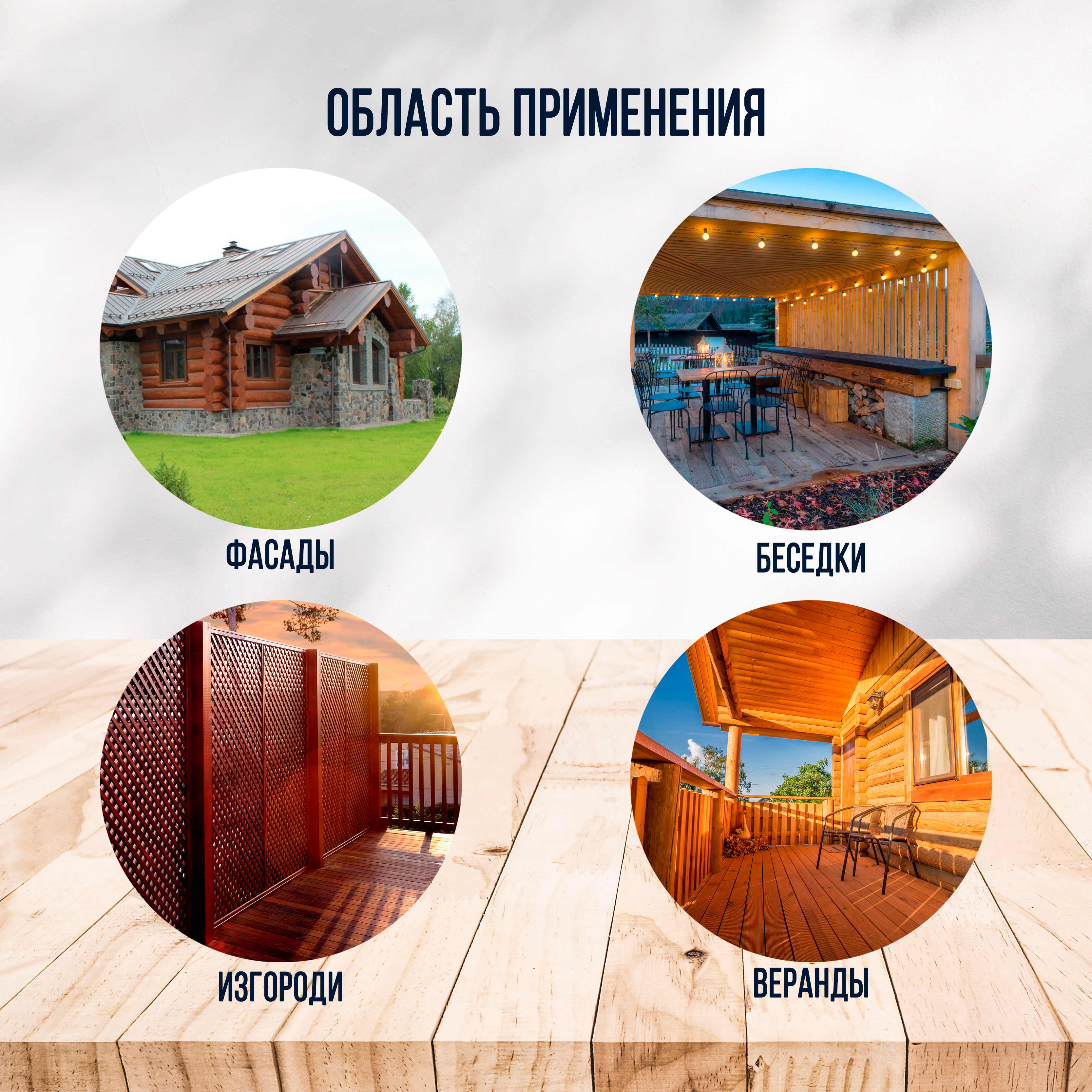 Лазурь AVENA HK-LASUR 3в1 для фасадов из древесины 